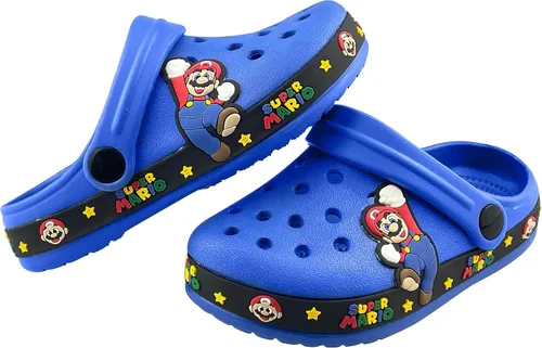 Vista 4 de Grainarain Zapatos de jardín de dibujos animados para niños, zuecos y sandalias de madera para niños, zapatos de agua para niños, zapatillas