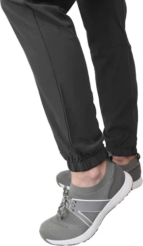 Vista 6 de Green Town Women's Jogger Scrub Set Medical Nursing GT 4FLEX Top and Pant Solid Colors and Prints
