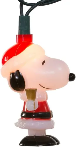 Vista 6 de Peanuts Kurt Adler UL 10-luz Juego de luces Snoopy con traje de Santa
