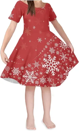 Vista 36 de SEANATIVE Vestido de manga corta para niñas de 3 a 14 años Black Bow Ghost