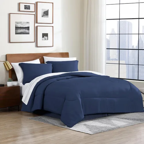 Vista 8 de Cathay Home Basic Bedding Home Essential - Juego de ropa de cama de microfibra ultrasuave y ligera, resistente a las arrugas, 6 piezas
