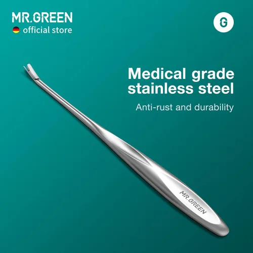 Vista 6 de MR.GREEN Empujador de cutículas, removedor de piel muerta, herramientas de manicura de acero inoxidable, cortador de cutículas profesional, pelador