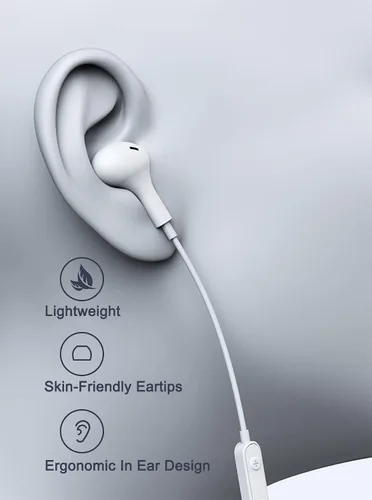 Vista 3 de Auriculares con cable con aislamiento de ruido, auriculares con micrófono compatibles con Samsung Galaxy A16 A15 A14 A06 A05 A03S A25 A26 S10 S9