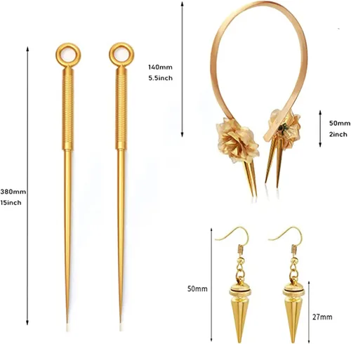 Vista 7 de Spy x Family Yor Forger - Aretes de arma con diadema y diadema para princesa, accesorios de disfraz de Halloween