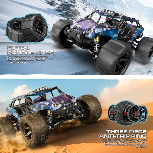 Vista 6 de Coches RC para Adultos y Niños, Desert 4WD Todo Terreno 1:14, Camión RC de Alta Velocidad 40 km/h, Coche de Control Remoto 4x4 con 2