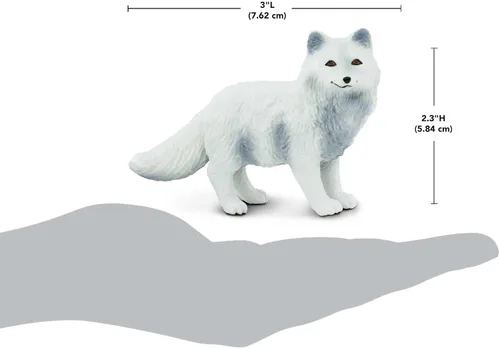 Vista 3 de Safari Ltd. Arctic Fox Figurine – Figura detallada de plástico de 3.25 pulgadas – Divertido juguete educativo para niños, niñas y niños a partir