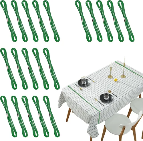 Vista 10 de ELANE 20 clips de mesa de picnic para mesas al aire libre, abrazaderas de mantel (negro)