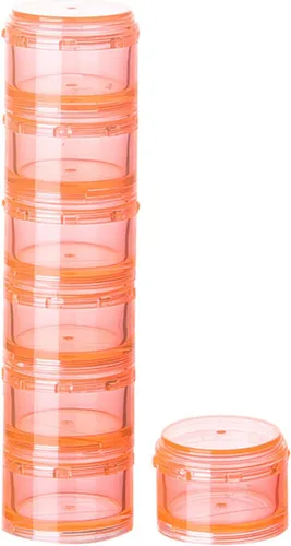 Vista 12 de Organizador de píldoras apilable, estuche de píldoras de viaje de 7 días, pastillero para bolsillo, contenedor portátil de vitaminas y medicamentos