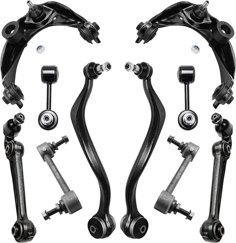 Vista 165 de Detroit Axle - Kit de suspensión delantera de 10 piezas para Chevrolet Trailblazer GMC Envoy 2004-2007 2005 2006 Soportes de brazo de control