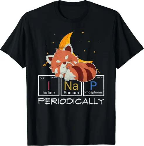 Vista 2 de Lindo animal I Nap Periodically Pijama Sleeping Red Panda Camiseta, Negro