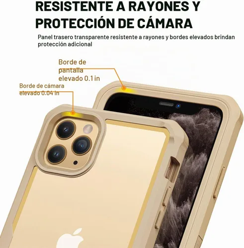 Vista 6 de CENHUFO Funda de privacidad para iPhone 11 Pro, funda de cuerpo completo con protector de pantalla de privacidad de vidrio templado 9H integrado