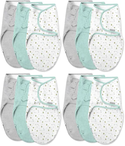 Vista 22 de SwaddleMe by Ingenuity - Manta para bebé para todas las estaciones, 2 capas de giro rápido para cambiar de 1.0 a 2.5 TOG, tamaño 0-3 meses, 7-14