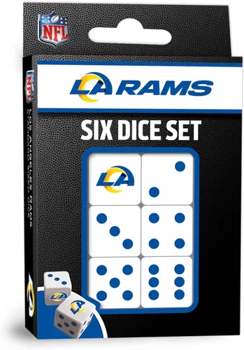 Vista 4 de MasterPieces Game Day - NFL Baltimore Ravens - Juego de 6 dados con logotipo del equipo, tamaño estándar D6