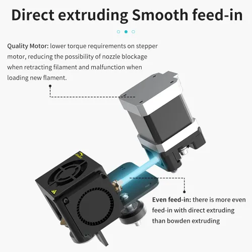 Vista 4 de Creality Kit de actualización original Ender 3 Direct Drive, viene con kit de Hotend de motor paso a paso 42-40, ventilador extrusor