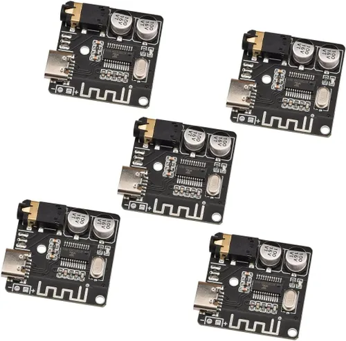 Vista 9 de Aideepen 5 piezas BT 5.0 módulo receptor de audio estéreo, placa decodificadora MP3 de 3.7-5V y amplificador para altavoz de coche