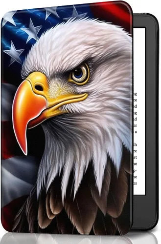 Vista 23 de Funda para Kindle básico de 6 pulgadas (11.ª generación), múltiples ángulos, piel sintética, delgada, con función de encendido y apagado automático