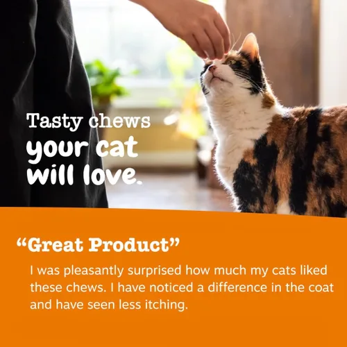 Vista 7 de Zesty Paws Alivio de Alergias para Gatos - Suplemento Antipicazón - Omega 3 Probióticos - Aceite de Salmón para la Salud Digestiva - Masticables