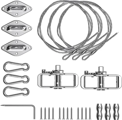 Vista 10 de E&K Sunrise - Abrazadera de anillo en D de 3 pulgadas de diámetro para toldo, accesorios de poste de vela, postes de soporte de toldo