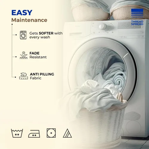 Vista 7 de THREAD SPREAD Sábanas de Cama Impresas de Algodón Egipcio 100% - Juego de Sábanas de 3 Piezas Tamaño Twin XL de 600 Hilos, Sábanas de Satén de Lujo