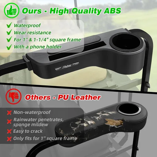 Vista 2 de Roykaw Reposabrazos de carrito de golf con soporte para tazas/reposabrazos de asiento trasero apto para EZGO/Club Car/Yamaha y la mayoría
