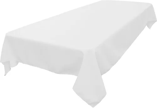 Vista 114 de LA Linen Mantel rectangular lavable de popelín de poliéster, resistente a las manchas y a las arrugas, cubierta de mesa 60x84, mantel de tela