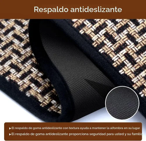 Vista 5 de eqivei Juego de alfombras y tapetes de cocina antideslizantes lavables de 2 piezas, alfombras absorbentes para colocar delante del fregadero