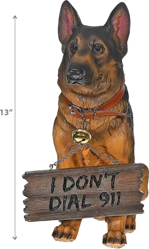 Vista 3 de DWK Letrero decorativo de bienvenida para perros en el porche delantero, estatua decorativa de bienvenida para el porche delantero Estatuas