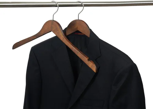 Vista 2 de Nature Smile Paquete de 20 perchas de madera de loto de alta calidad, perchas de madera para camisas, abrigos, chaquetas, perchas de ropa