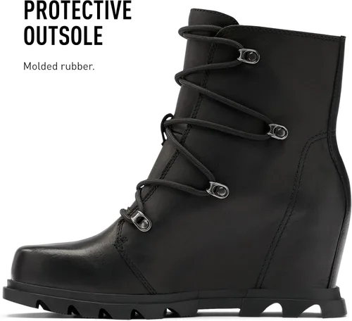 Vista 4 de SOREL Joan of Arctic Wedge III - Botas de cuña de gamuza impermeables para mujer