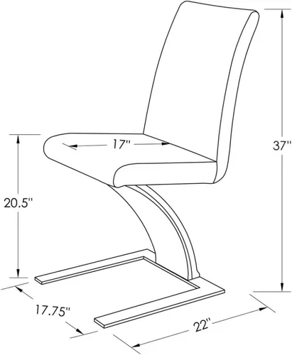 Vista 2 de ZURI Muebles Silla de comedor moderna Mesa en cuero sintético marrón y acero inoxidable