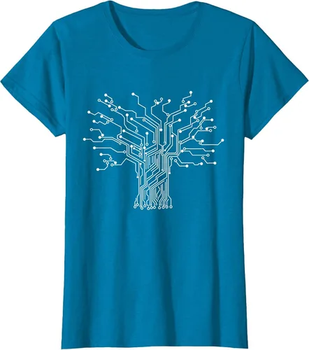 Vista 54 de Electronics Technician Binary Tree - Electrical Engineer T-Shirt Asphalt Grey