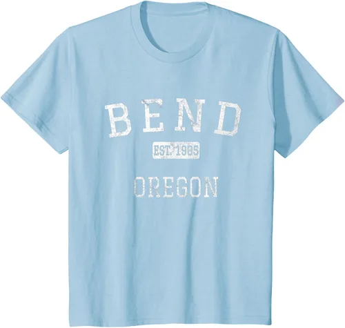 Vista 13 de Bend Oregon OR Camiseta vintage, Negro