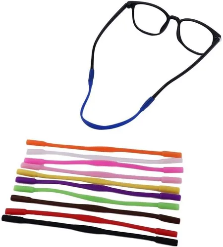 Vista 5 de Correa de silicona para gafas de sol, cordón para el cuello para niños, gafas de sol, cadena de cuerda