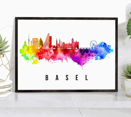 Vista 18 de Póster de Amsterdam Skyline Netherlands, pintura de paisaje urbano e impresión de monumentos, decoración para el hogar, oficina, 12 x 18 pulgadas
