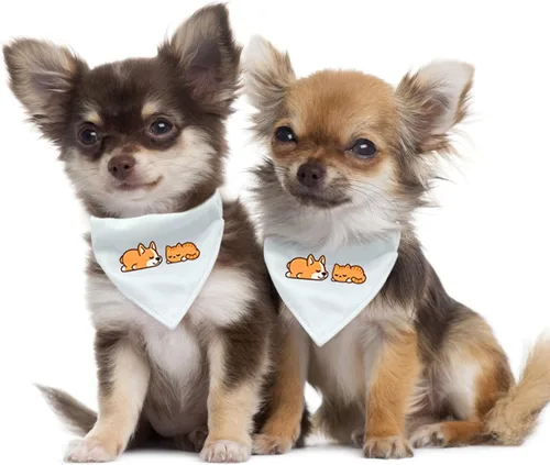 Vista 6 de 4 unidades de collar triangular blanco para perro, bandana para perro con hebilla ajustable sublimación en blanco, bandanas para perros y gatos, S