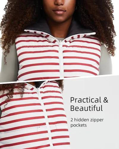 Vista 25 de Xeoxarel Chaleco acolchado corto con bolsillos para mujer (XS-XXL)