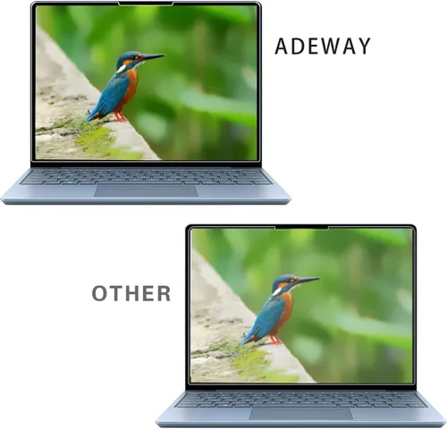 Vista 3 de Adeway Protector de pantalla de vidrio templado para Surface Laptop Go 2 de 12.4 pulgadas 2022, dureza 9H, resistente a arañazos, transparente HD