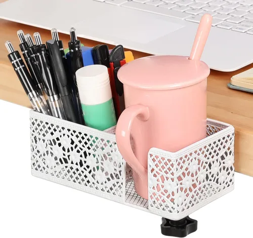 Vista 9 de Organizador de Escritorio con Clip para Escritorio Portavasos Portalápices para Almacenamiento de Escritorio Bebidas Soporte para Teléfono