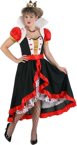 Vista 9 de Disfraz de reina de corazones coqueta para mujer, corsé, chaqueta de hombros y falda, traje de adulto para disfraz de Halloween y juego de roles