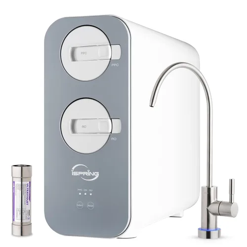 Vista 13 de iSpring RO600BN Sistema de ósmosis inversa sin tanque debajo del fregadero, sistema de ósmosis inversa de flujo rápido de 600 GPD, sistema de filtro