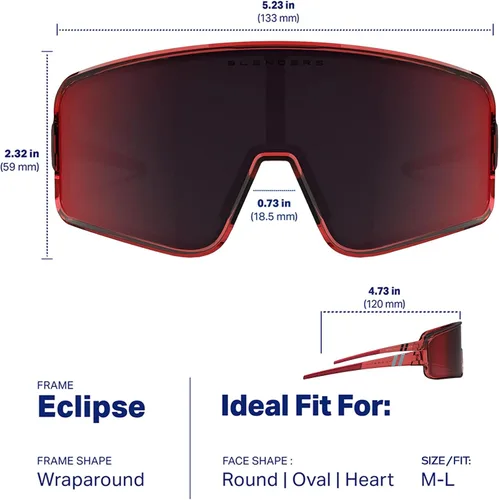 Vista 24 de Blenders Eyewear Eclipse X2 - Gafas de sol polarizadas - Lente envolvente - 100% protección UV - Para hombres y mujeres