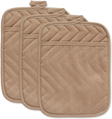Vista 15 de DII Juego de agarraderas de algodón acolchado resistente al calor, diseñado con espacio para personalizar, permitiendo un diseño personalizado, 7 x
