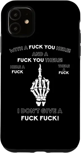 Vista 8 de Skeleton Middle Finger F You Pun Adult Humor Novelty Gifts Case for iPhone 17