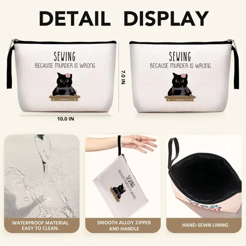 Vista 2 de Hanamiya Na Regalos de compromiso para mujeres, bolsa de maquillaje divertida para tejer, regalo de ganchillo Multicolor0040