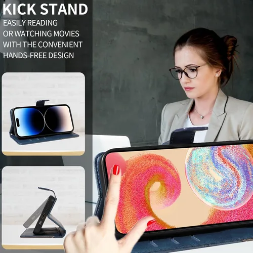 Vista 4 de Funda para Samsung Galaxy M12, cierre magnético, ranuras para tarjetas de crédito, cubierta protectora para Samsung Galaxy M12