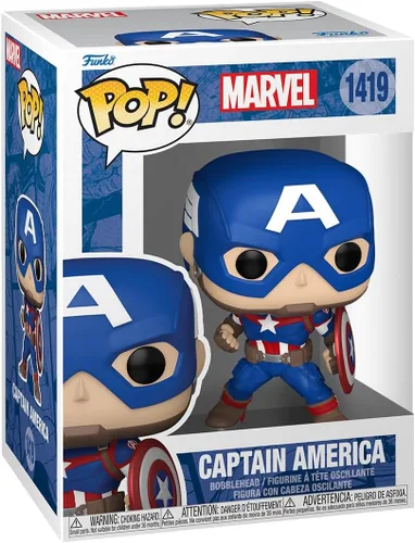Vista 10 de Funko Pop! - Llavero de Marvel - Capitán América - Marvel Comics - Mini figura coleccionable - Relleno de calcetines - Idea de regalo - Producto