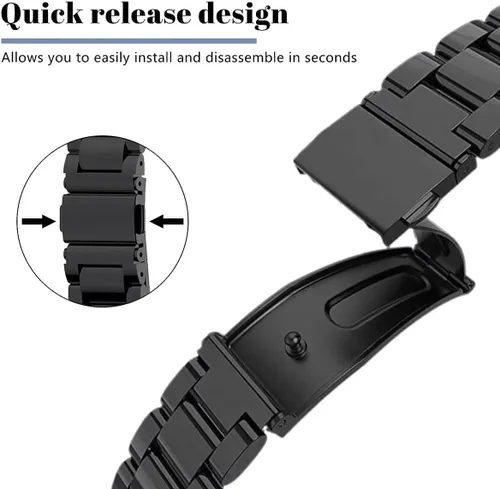 Vista 2 de Compatible con Xiaomi Redmi Watch 3 Active Bands, correa de repuesto de metal de acero inoxidable para reloj inteligente Redmi Watch 3 Active