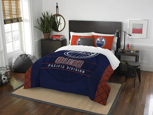 Vista 21 de Juego de edredón y funda de almohada para cama individual o matrimonial/queen, con licencia oficial de la NHL