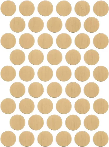 Vista 3 de Tapa de rosca de PVC autoadhesiva 9/16" (1 hoja 50 tapas) haya