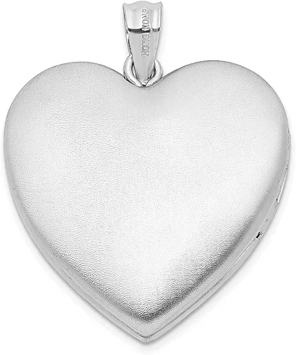Vista 3 de Collar de plata de ley 925 de 0.945in en memoria para cenizas de memoria, colgante de foto de corazón, cadena con medallón que sostiene fotos